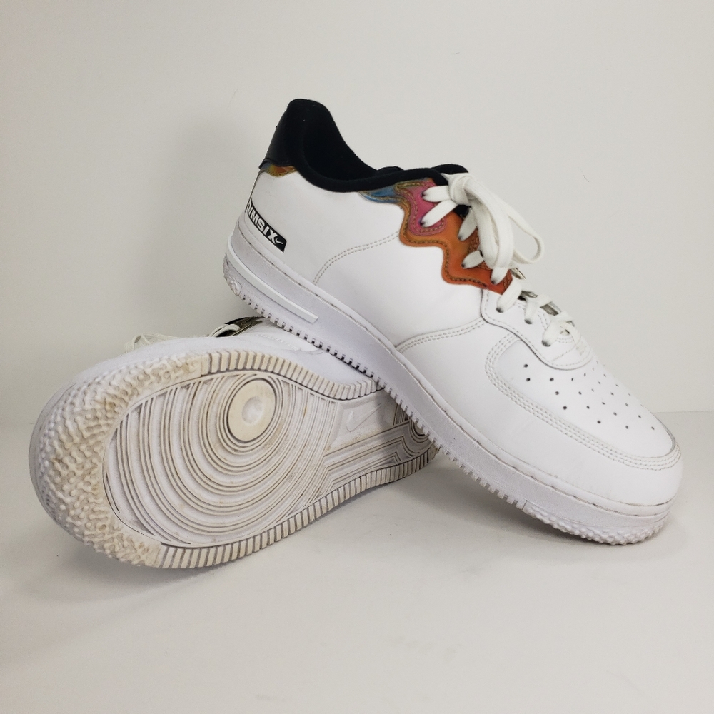 Air Force 1 React 'White Iridescent' Sneakers || Men's Size: 11.5 || CN9838-100